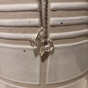 Silver Texas heart pendant necklace